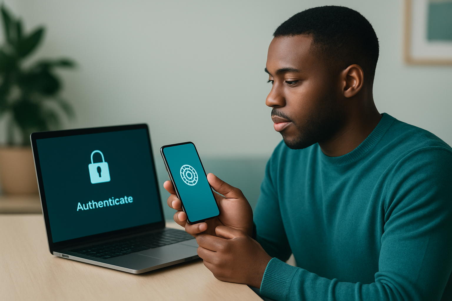 Person accessing network by a device